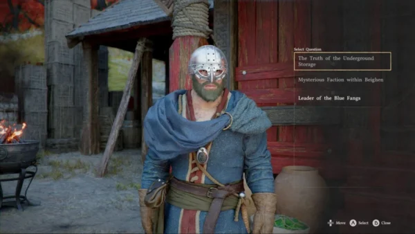 Armored NPC stands by red door in Assassin's Creed Valhalla