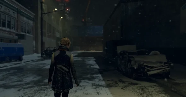 Kara walks down snowy street in Detroit: Become Human