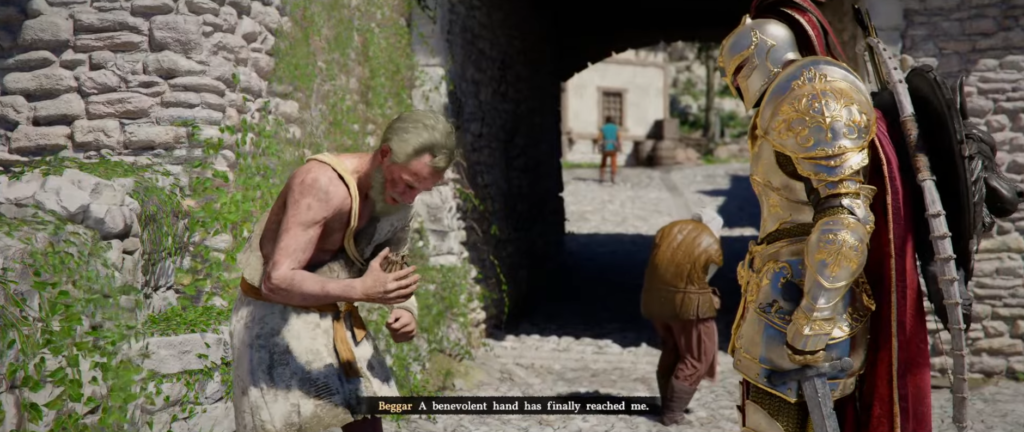 Кратос открывает деревянные ворота в пещере God of War