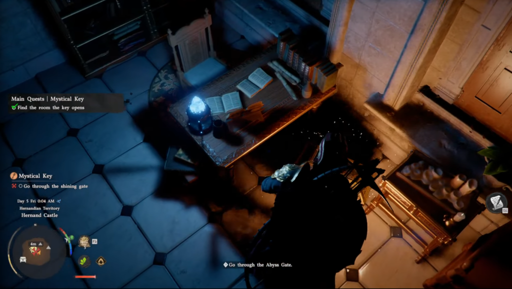 Кратос и Атрей прячутся за скалой в Хельхейме