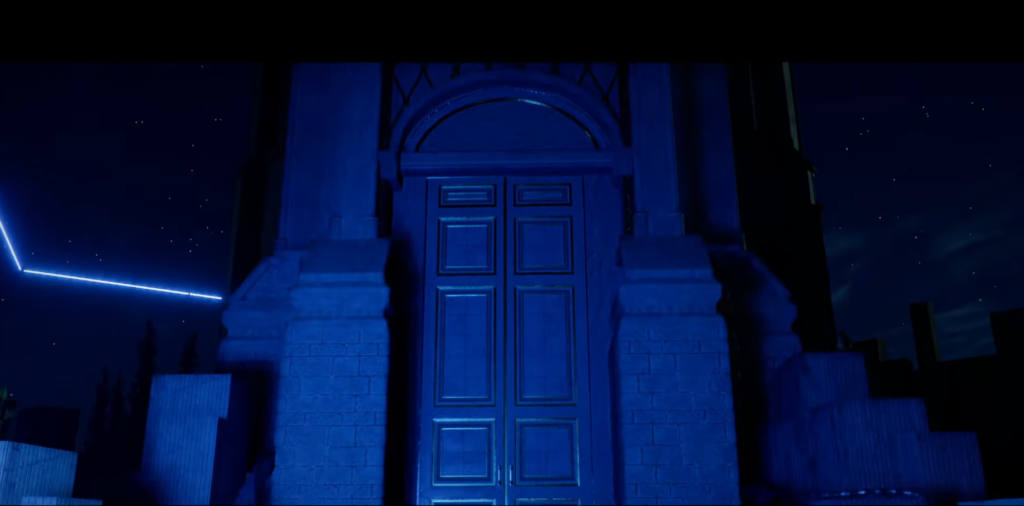 Кратос атакует огненным клинком врага на арене God of War