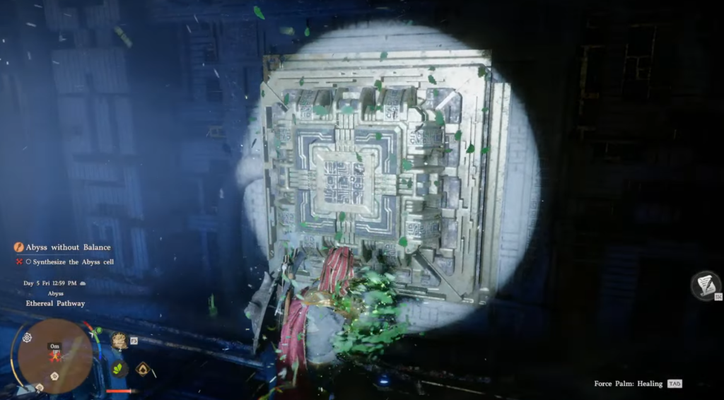 Кратос идёт к световому мосту в God of War