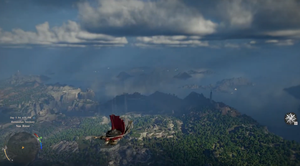 Кратос читает руны на стене в God of War