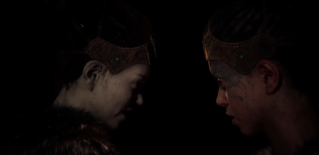 Senua faces another Senua in darkness, Hellblade: Senua's Sacrifice