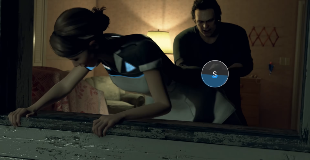 Kara android leans on window in Detroit Become Human