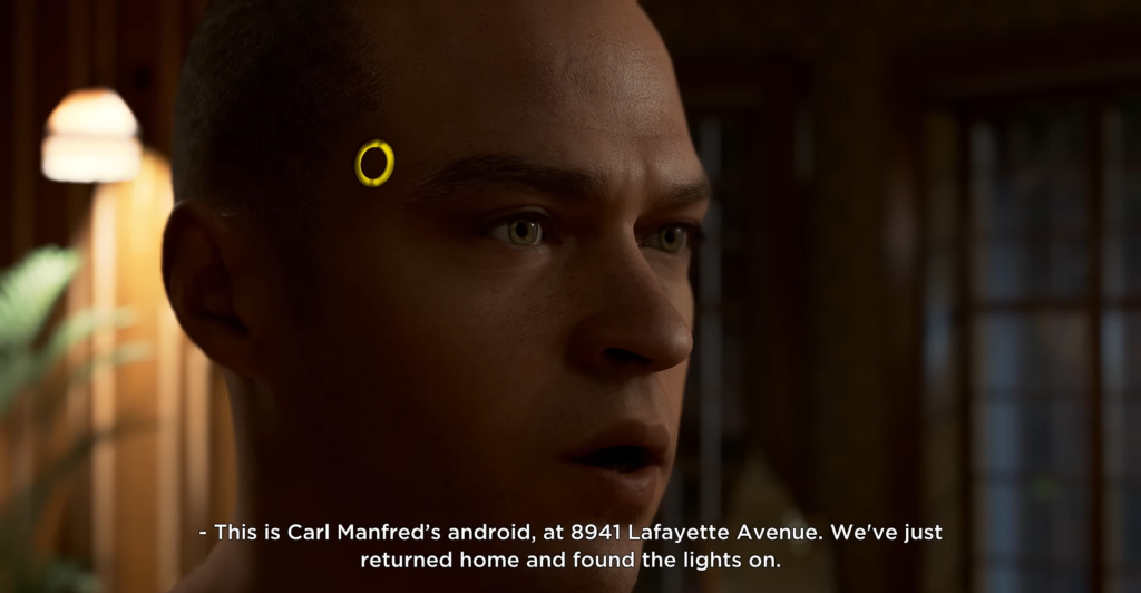 Connor from Detroit: Become Human speaking indoors