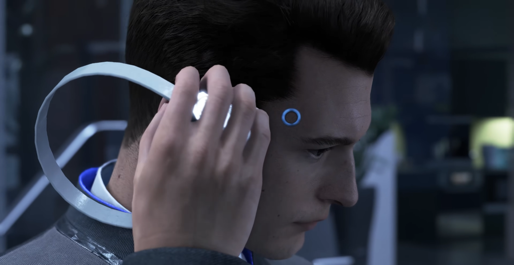 Connor from Detroit: Become Human removing LED ring indoors