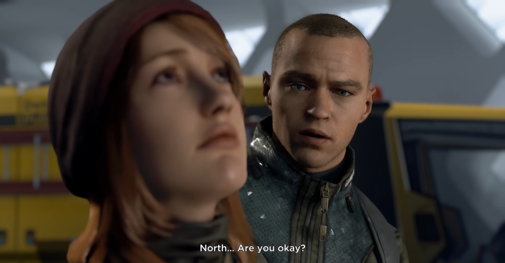 Markus speaking to North in Detroit: Become Human facility