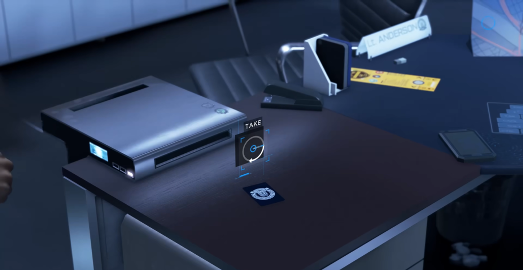 Take prompt over badge on office desk