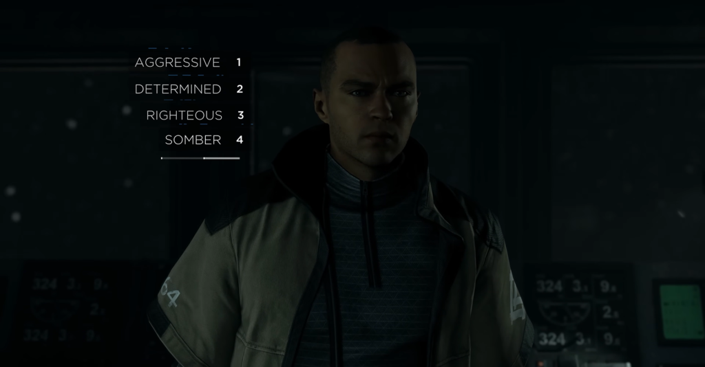 Detroit: Become Human Connor standing in dark room