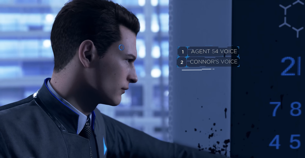 Connor from Detroit: Become Human pressing elevator button