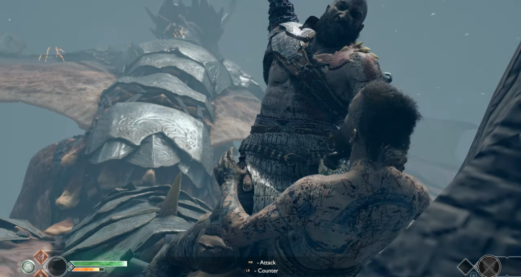 Kratos fights Baldur in God of War battle