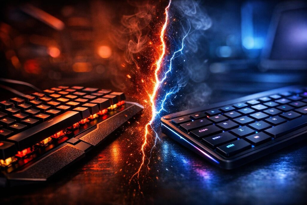 Gaming keyboards clash dramatically