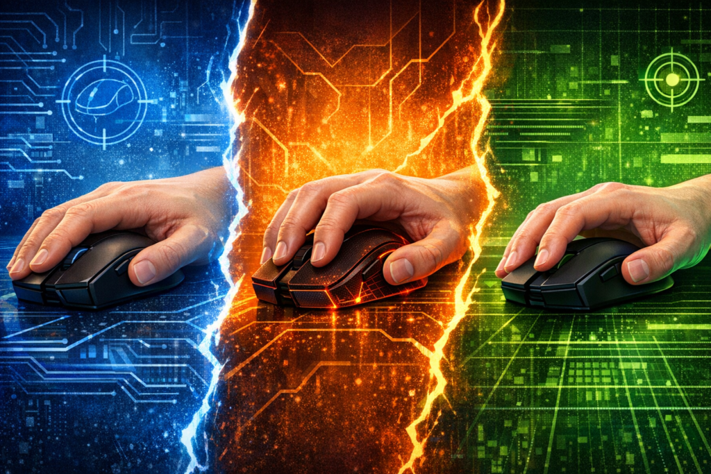 Gaming mouse with effects