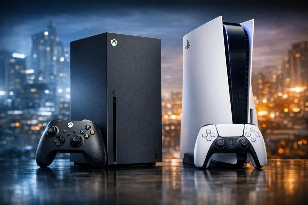 Gaming consoles display setup