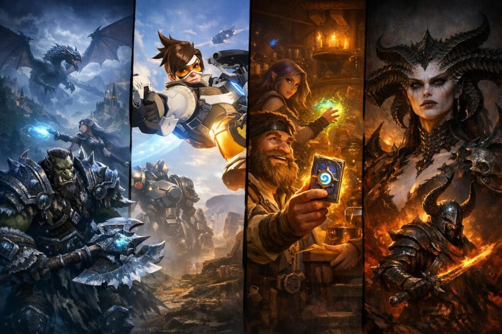 Tracer from Overwatch aiming in battle scene collage