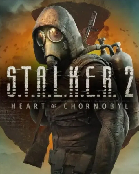 S.T.A.L.K.E.R. 2 gas-masked stalker standing outdoors at sunset