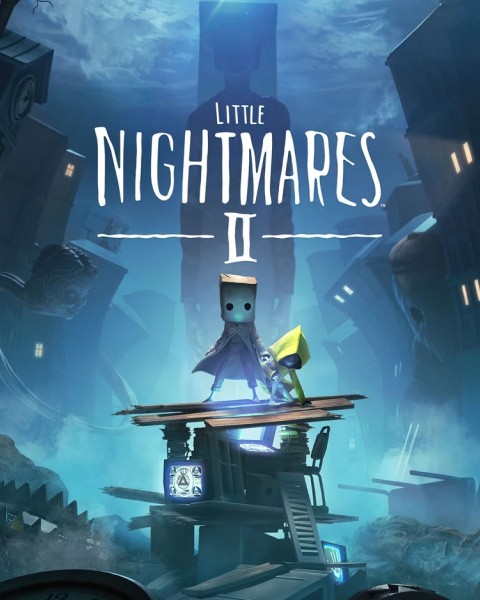 Little Nightmares II Mono and Six on rooftop